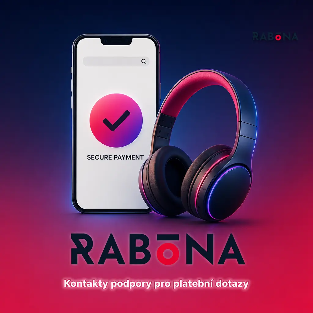 Kontakty podpory Rabona pro platební dotazy: live chat, e-mail a pokladna s historií transakcí