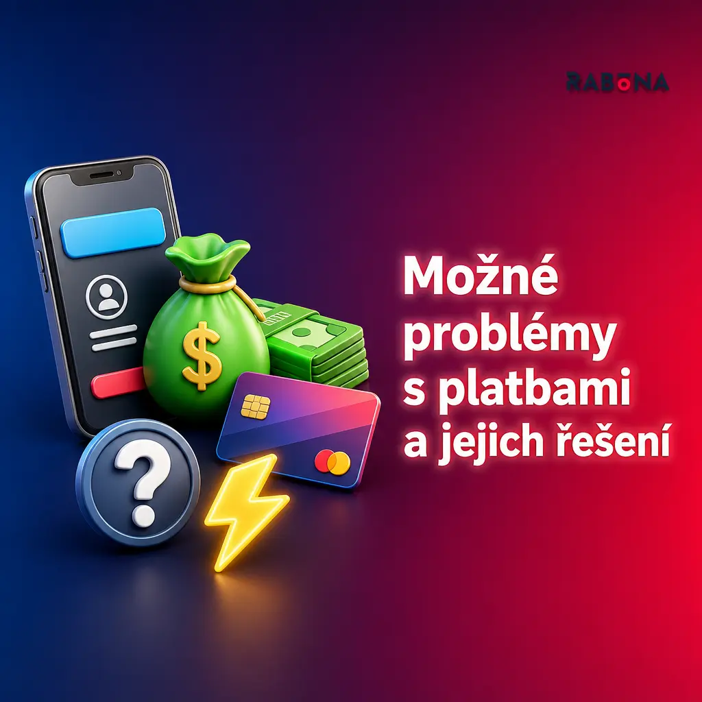 Infografika řešení platebních chyb: limity, ověření účtu, bonusy, karta, výběr a krypto převody