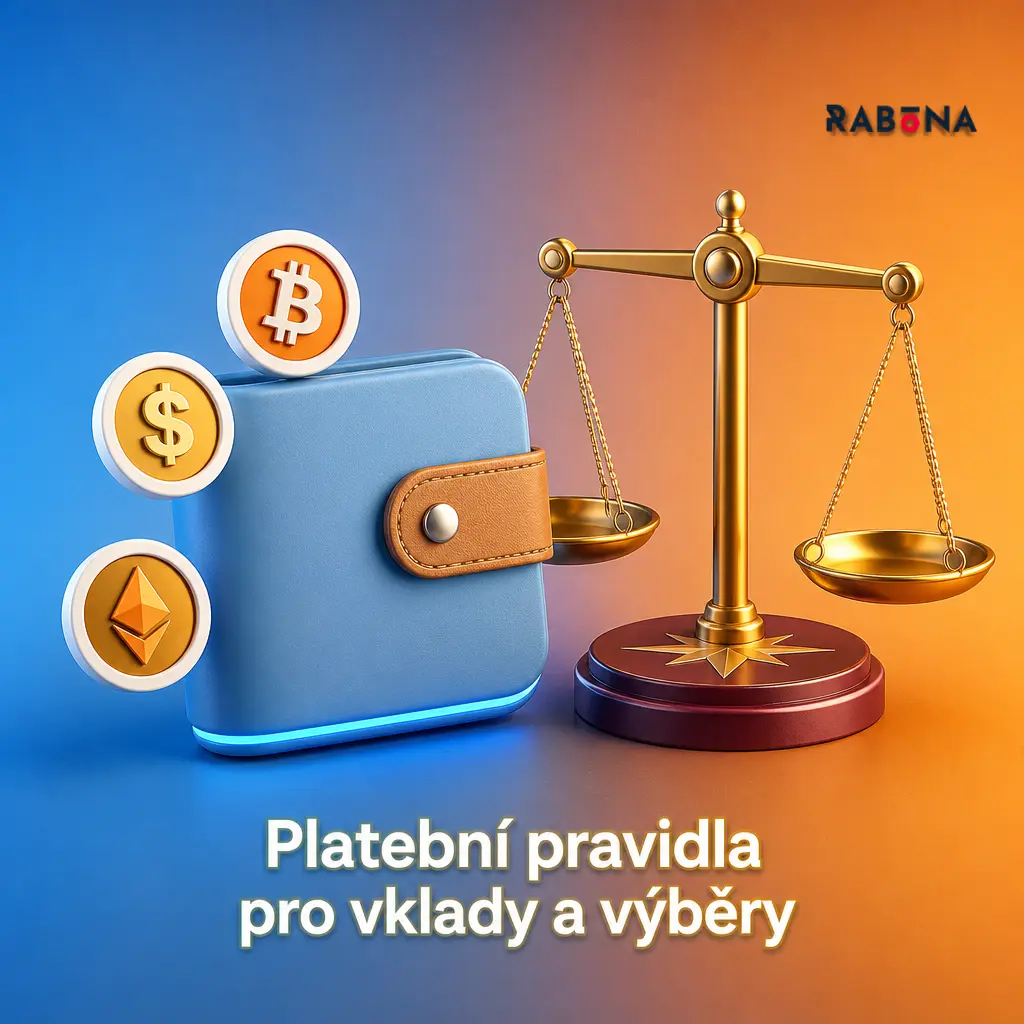 Platební pravidla pro vklady a výběry, ověření účtu, limity a metody v pokladně CZK