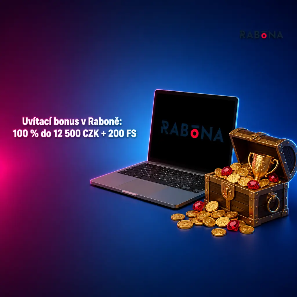 Uvítací bonus Rabona casino: 100 % až 12 500 Kč a 200 volných zatočení