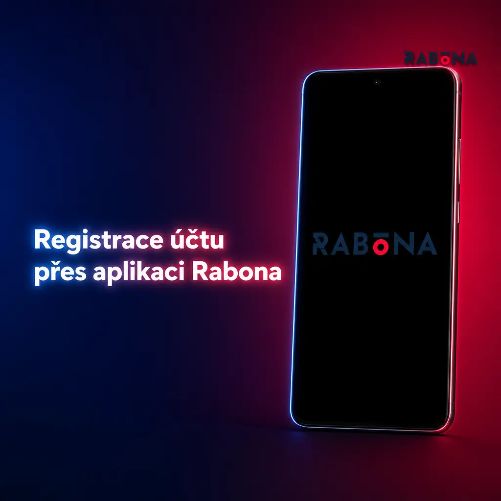 Registrační formulář v aplikaci Rabona pro vytvoření účtu s e-mailem, telefonem a osobními údaji