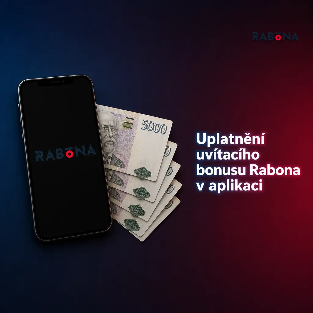Mobilní aplikace Rabona s pokladnou pro uplatnění uvítacího bonusu po vkladu 500 CZK